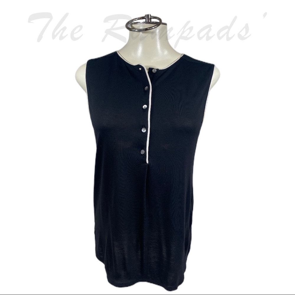 Ann Taylor Black Tank Top Size Medium Petite